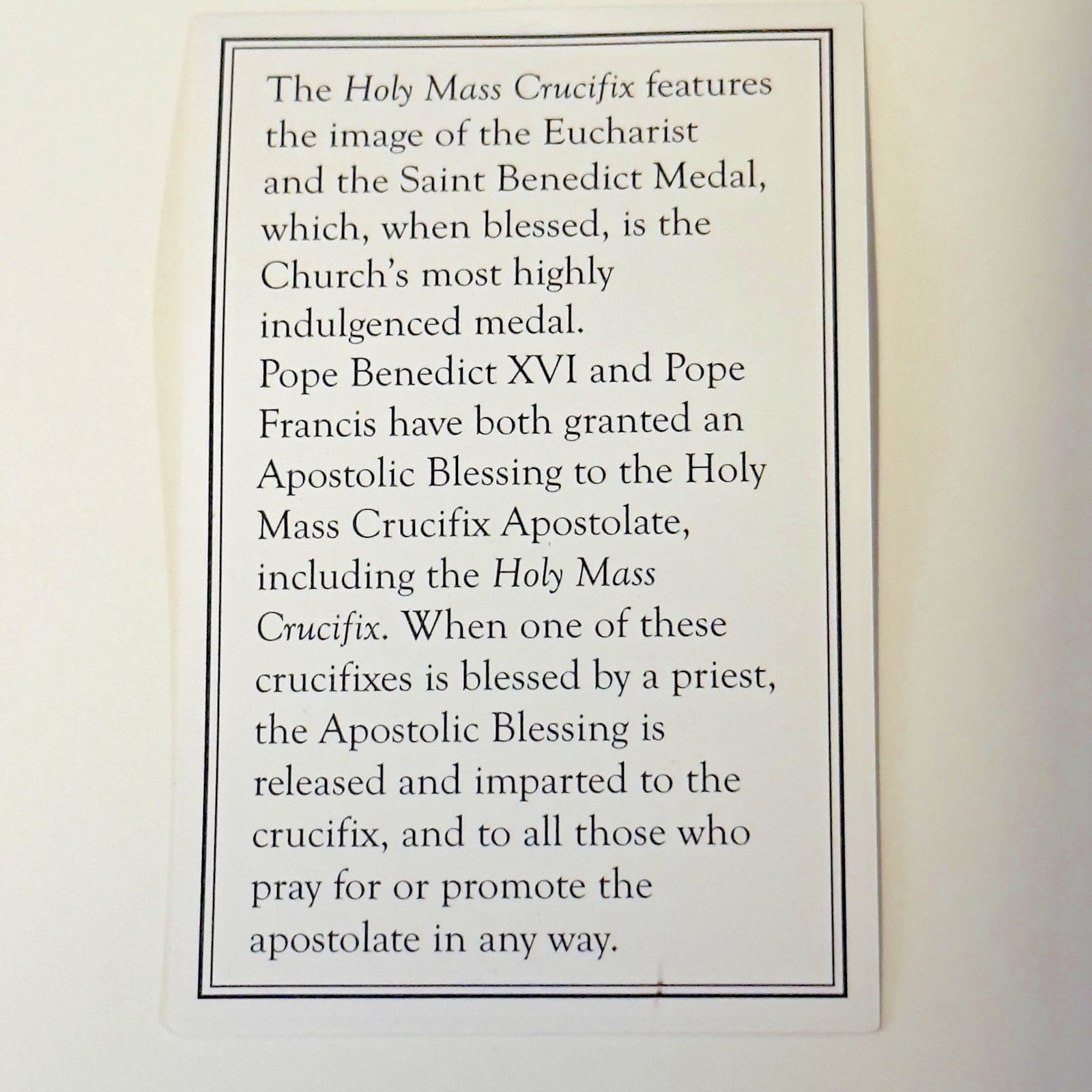 Holy Mass 3" Silver Crucifix Pendant,  New  #AB-092 - Journeys of Faith