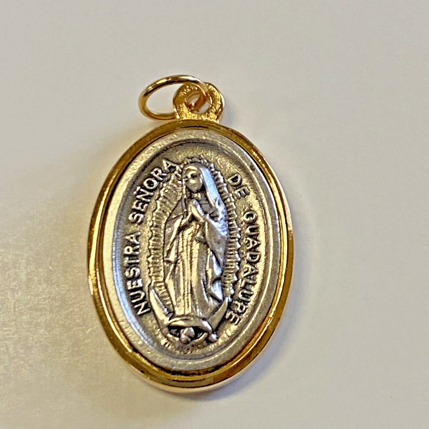 Our Lady of Guadalupe Gold & Silver Oval Medal, New #MD-020