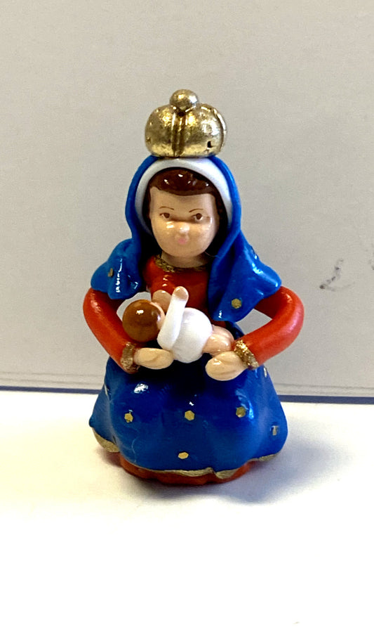 Miniature Our Lady of the Milk statue, 1.78 inches, Christian religious figurine from Colombia by Bob and Penny Lord.