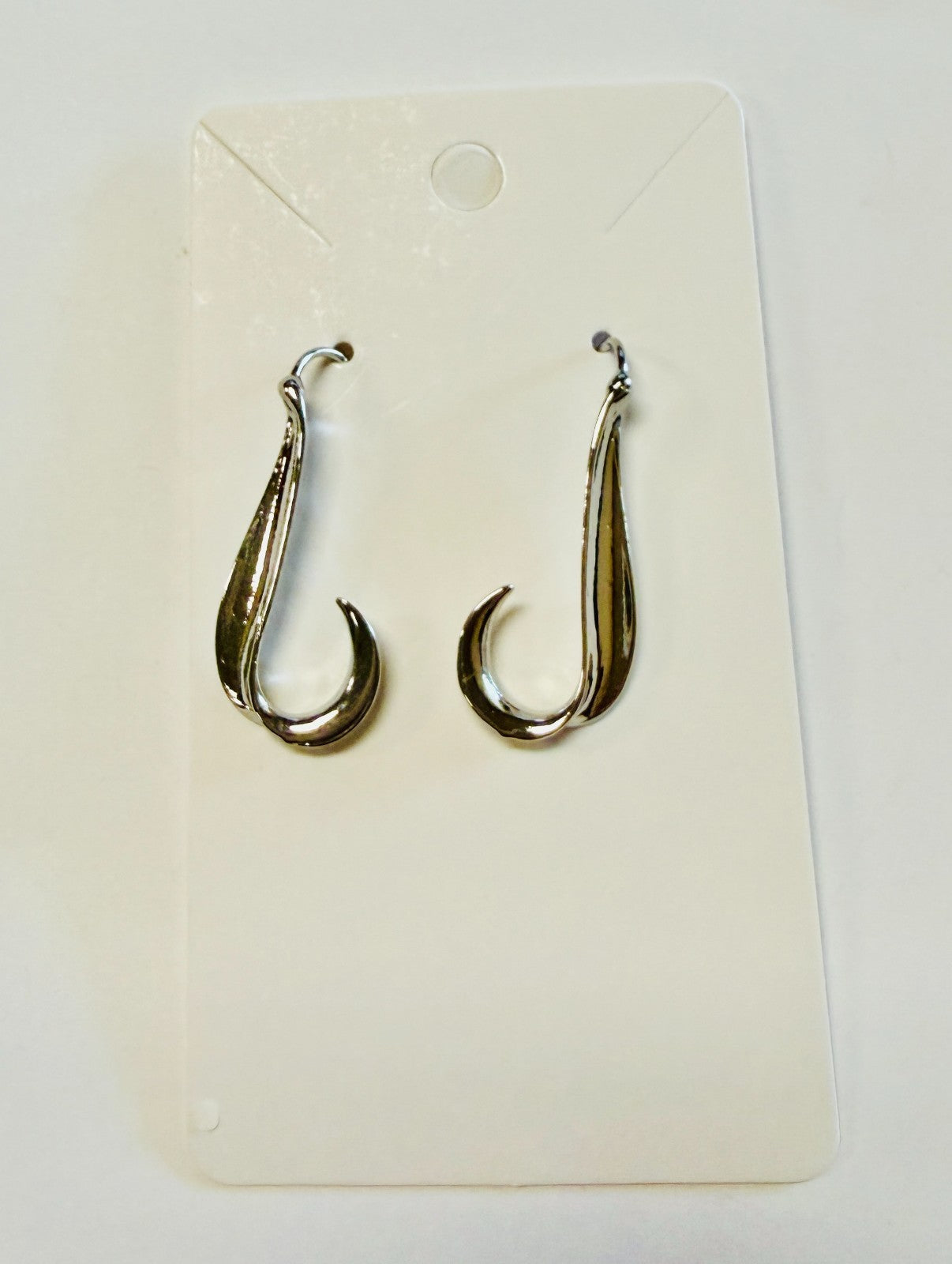 .925 Sterling Silver Drop Hook  Style Earrings, New #Gftshp-207