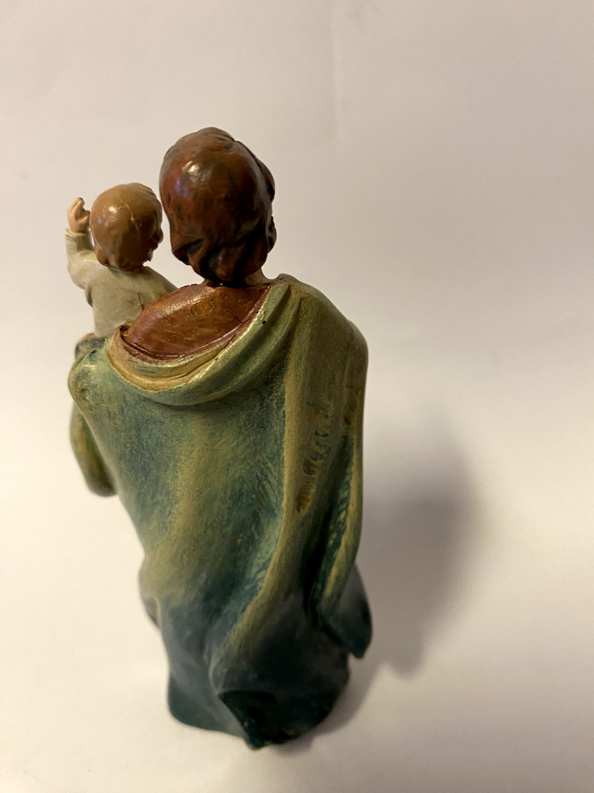 4-inch Saint Joseph with Child statue by Bob and Penny Lord, detailed religious figurine for Christian collectibles.
