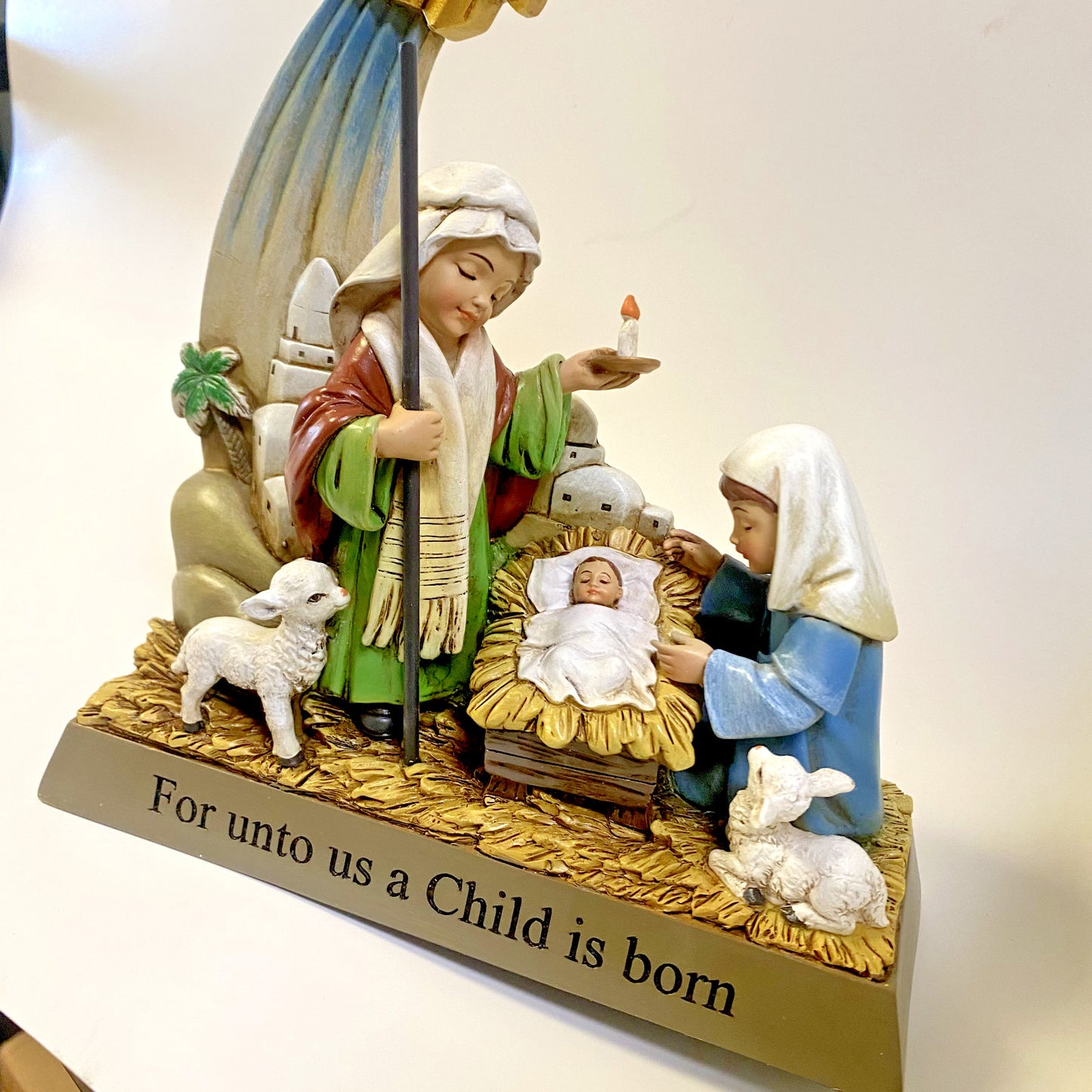 Children Nativity Scene Figurine"For Unto Us a Child is Born", New # AB-249