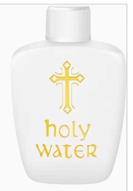 Holy Water Bottle With  Screw On Cap, 2 oz. New #AB-342-R2 Journeys of Faith Collectibles:Religion & Spirituality:Christianity:Holy Water Fonts