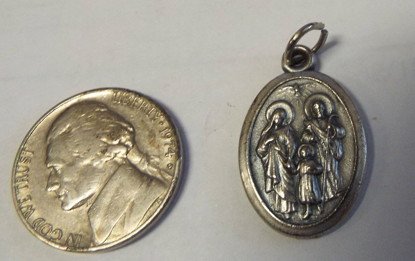 Holy Family/ Holy Spirit Medal, New from Italy