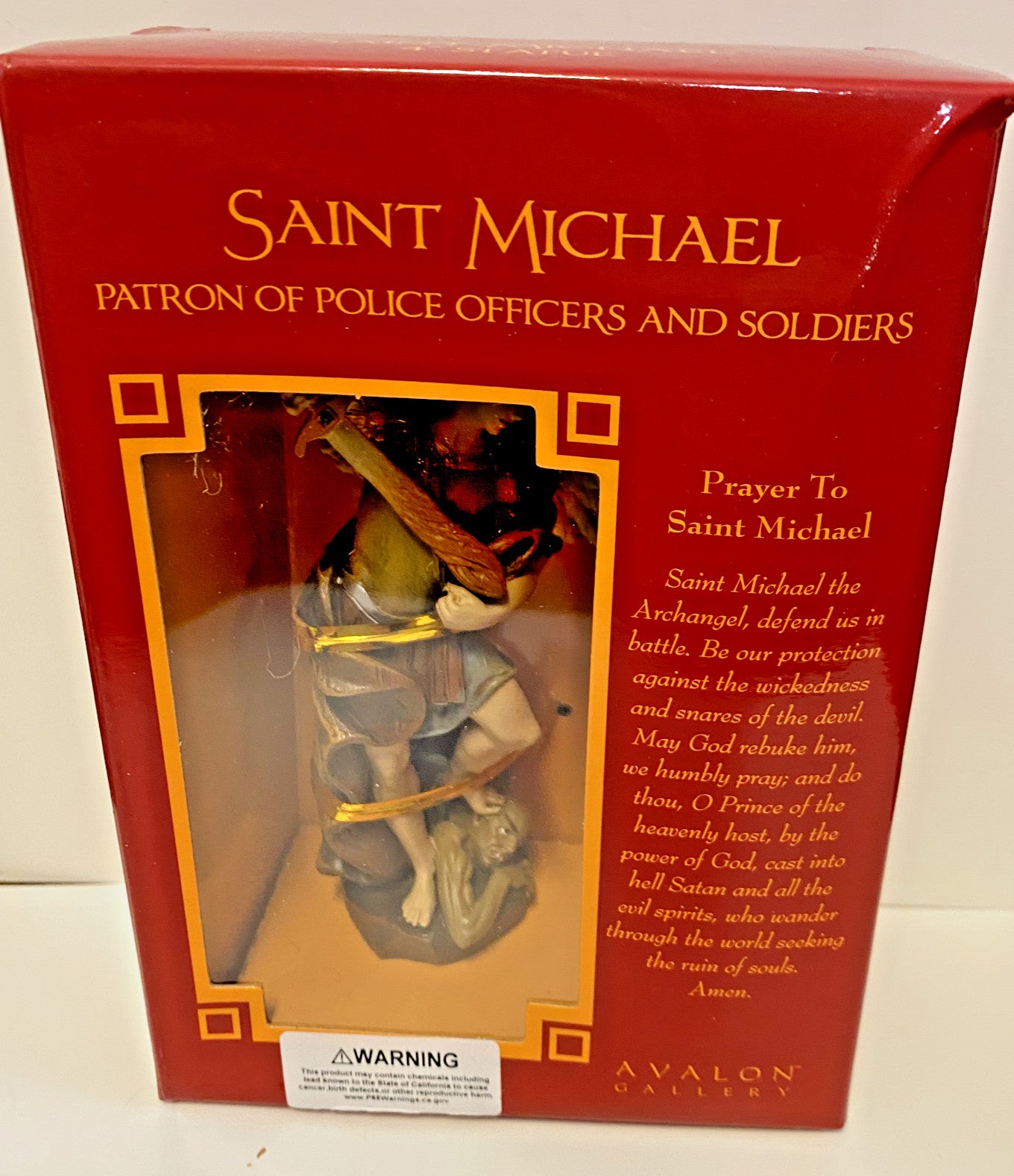 Saint Michael the Archangel 4-inch statue by Bob and Penny Lord, detailed religious collectible figure for Christianity.