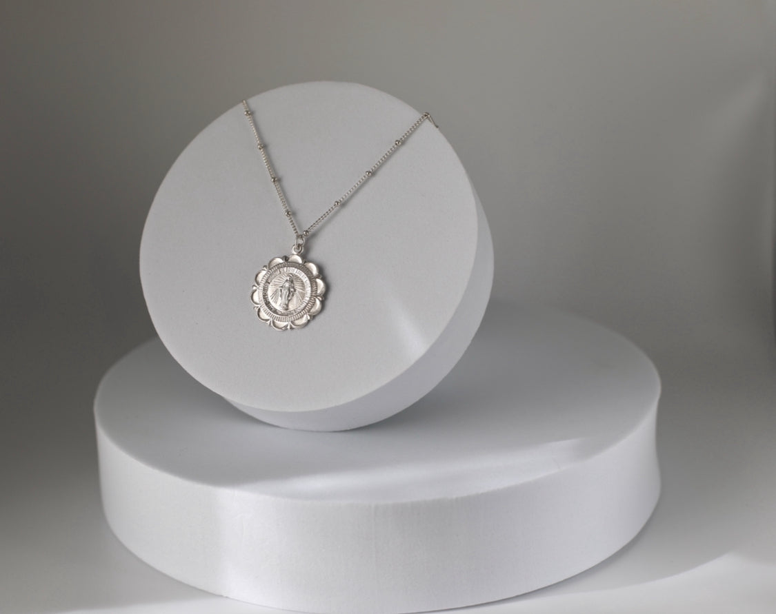 Miraculous Medal Necklace in Silver - Journeys of Faith