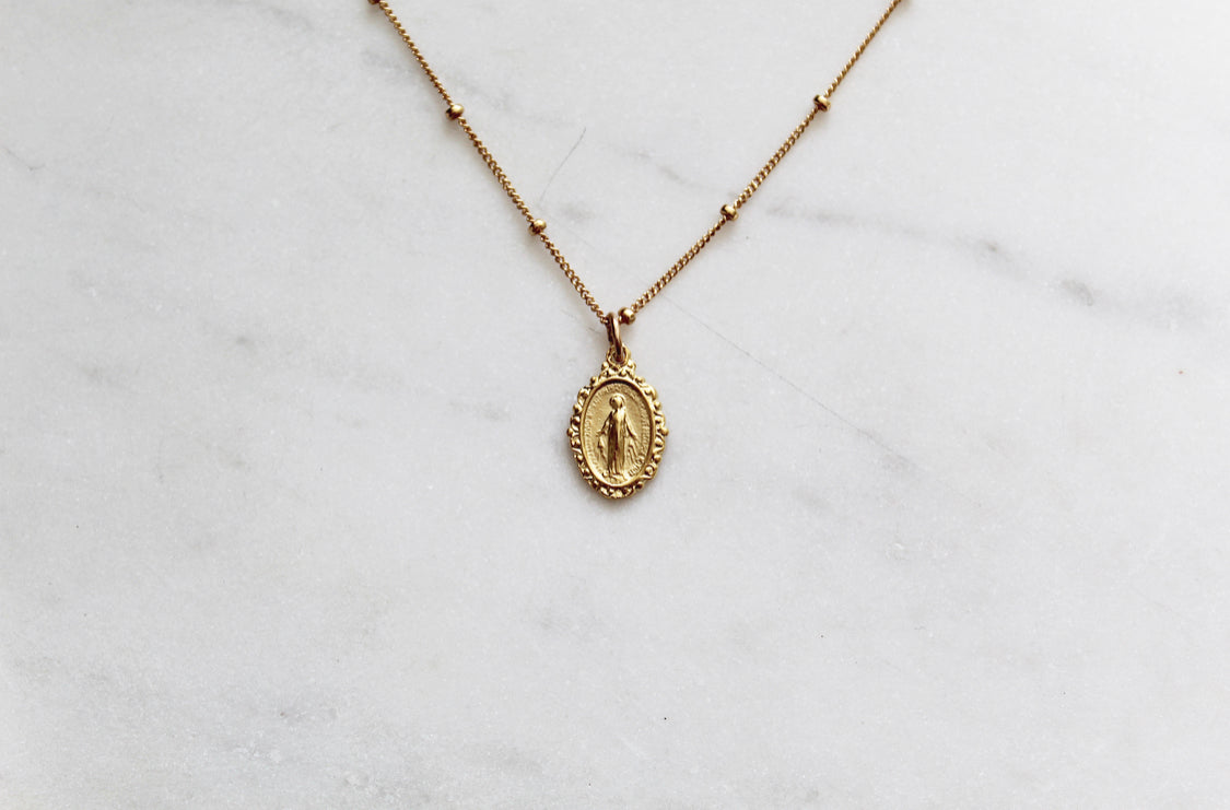 Intricate Miraculous medal necklace - Journeys of Faith