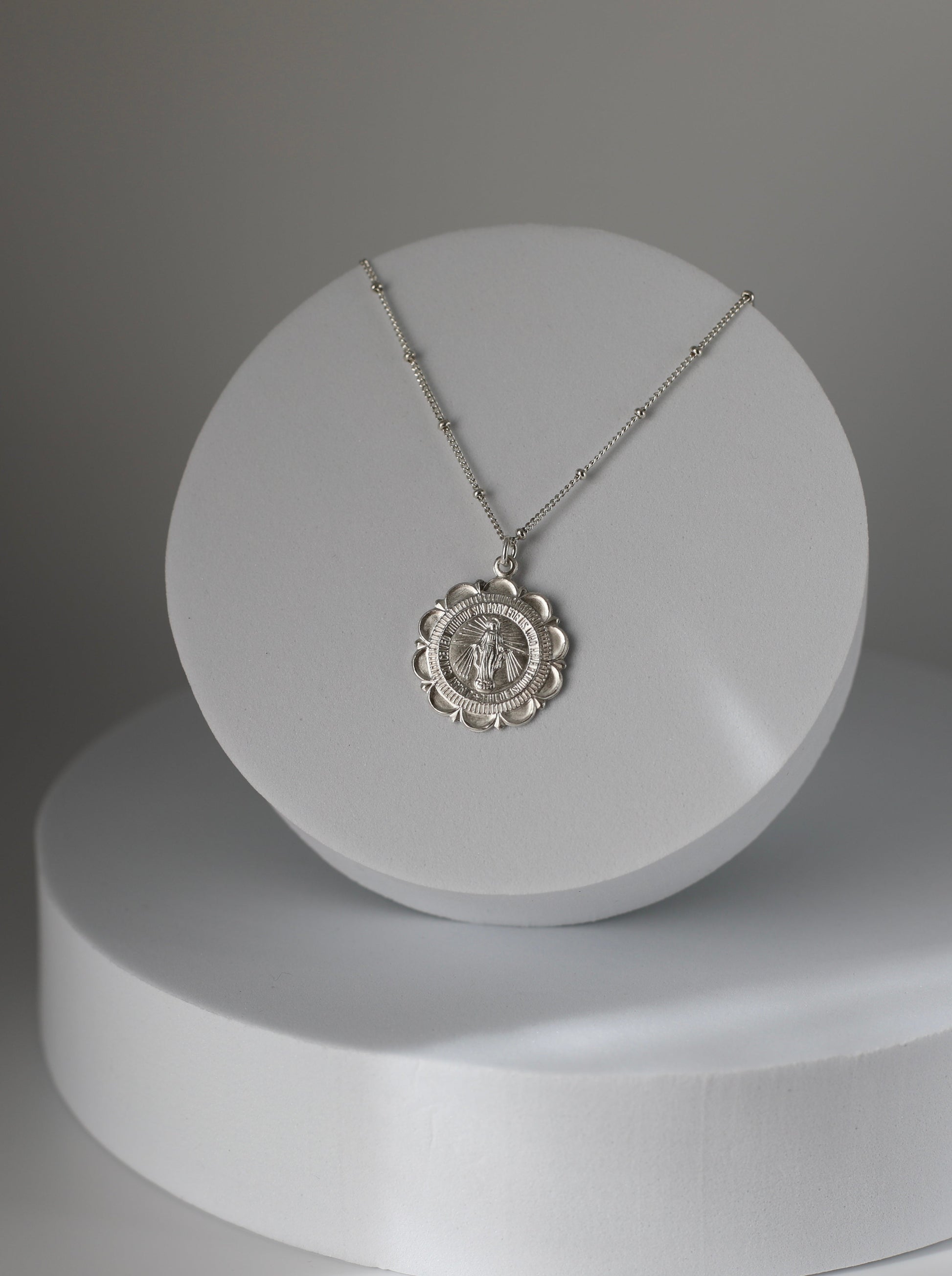 Miraculous Medal Necklace in Silver - Journeys of Faith