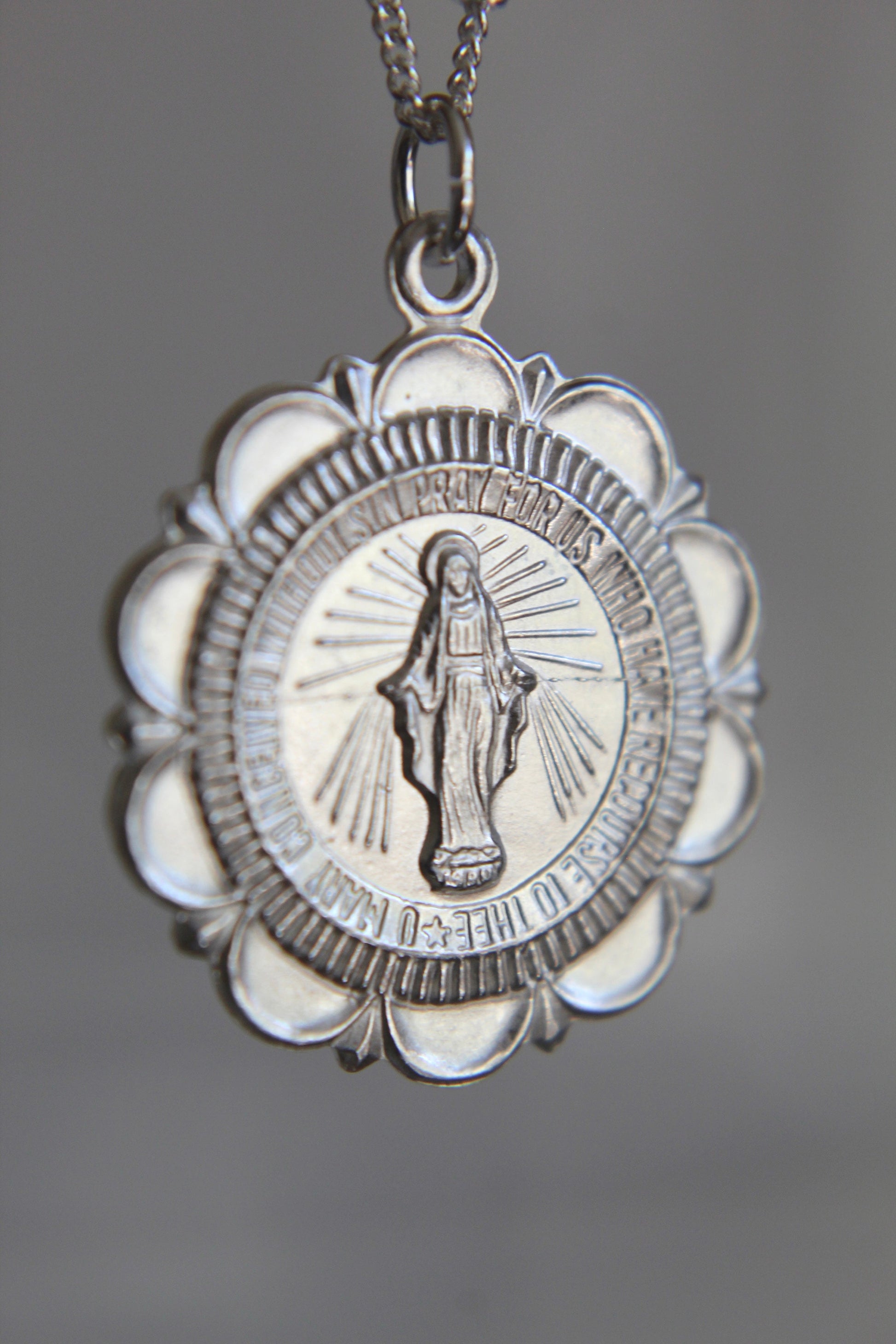Miraculous Medal Necklace in Silver - Journeys of Faith
