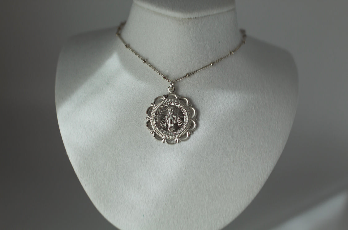 Miraculous Medal Necklace in Silver - Journeys of Faith