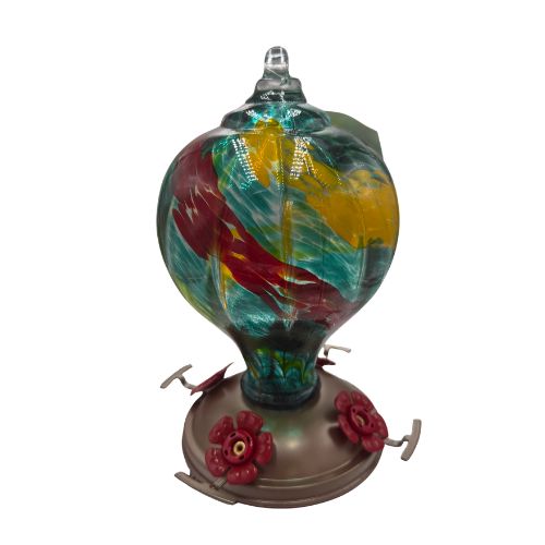 Hand Blown Glass Humming Bird Feeder BA06B