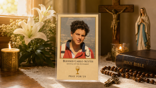 Blessed Carlo Acutis,(Apostle of the Eucharist) Prayer Card 2