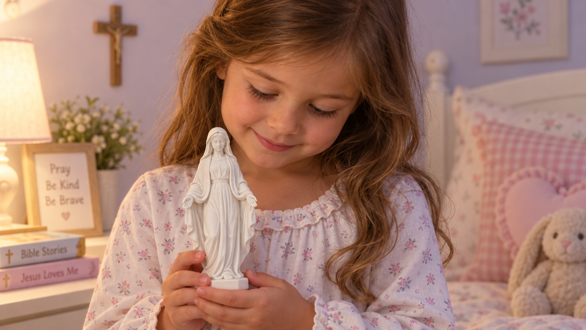 Blessed Mother Mary Plastic 5" Statue
