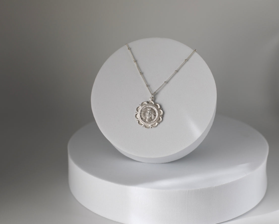 Miraculous Medal Necklace in Silver - Journeys of Faith