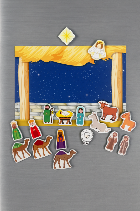 Saintly Heart Nativity Magnet Set