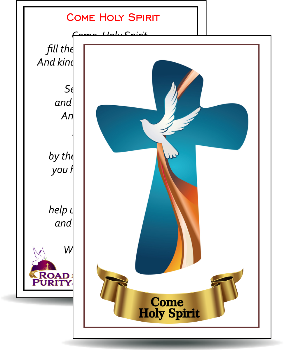 Come Holy Spirit - Holy Card / 2 1/4"x 3 1/2" (b) (C) - Journeys of Faith