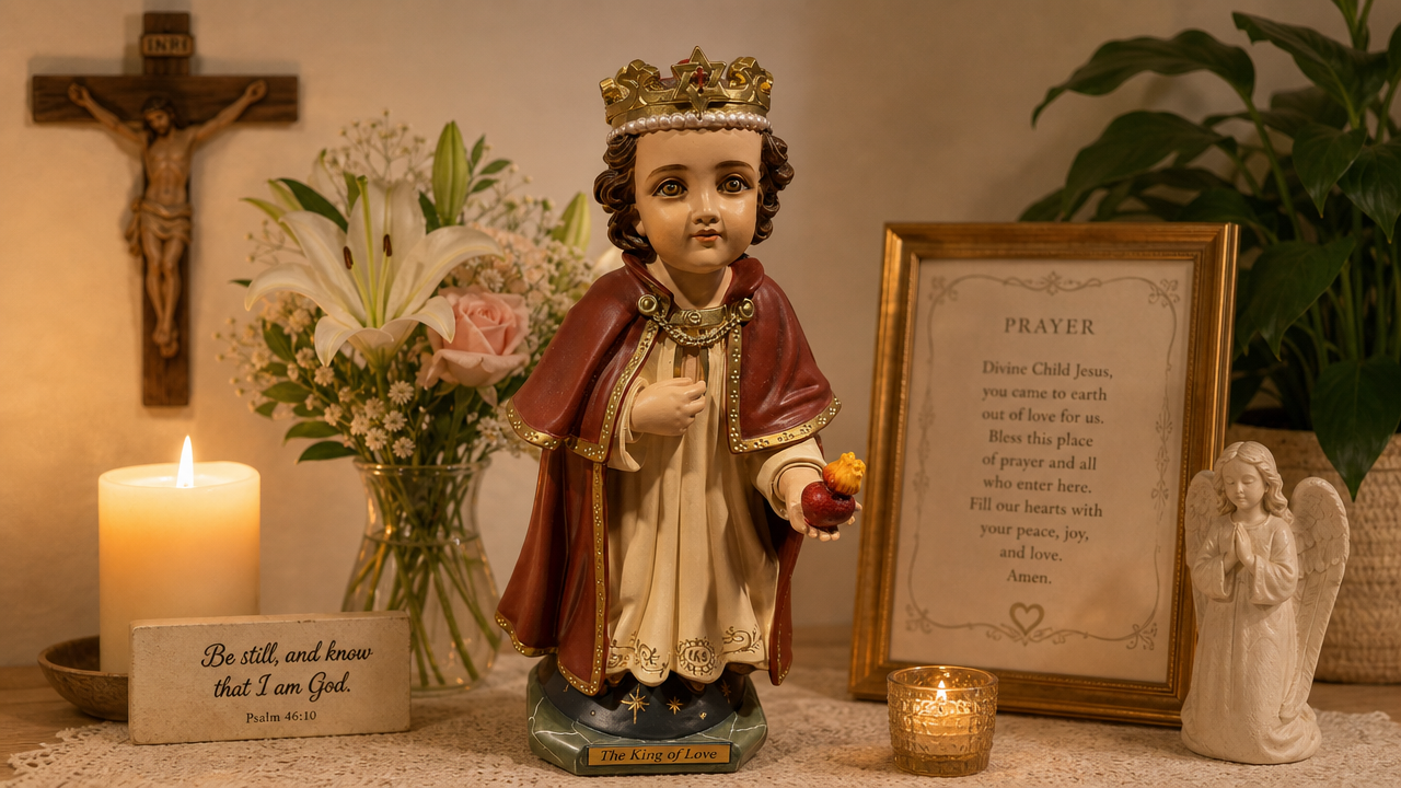 Divine Child Jesus "King of Love" 14" Statue