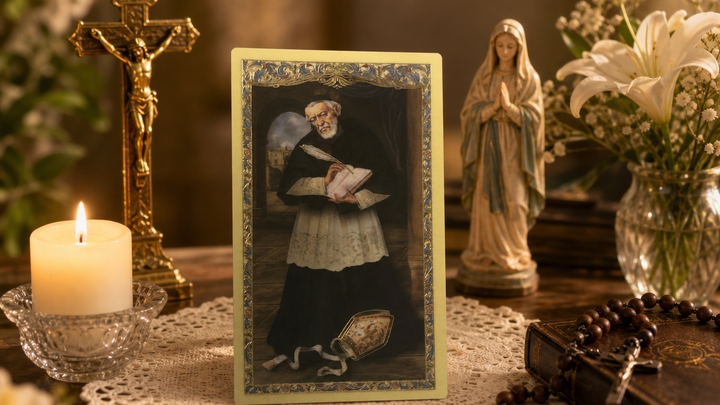 Saint Alphonsus Liguori, Patron of Arthritis Sufferers, Prayer Card, New #PCL-35