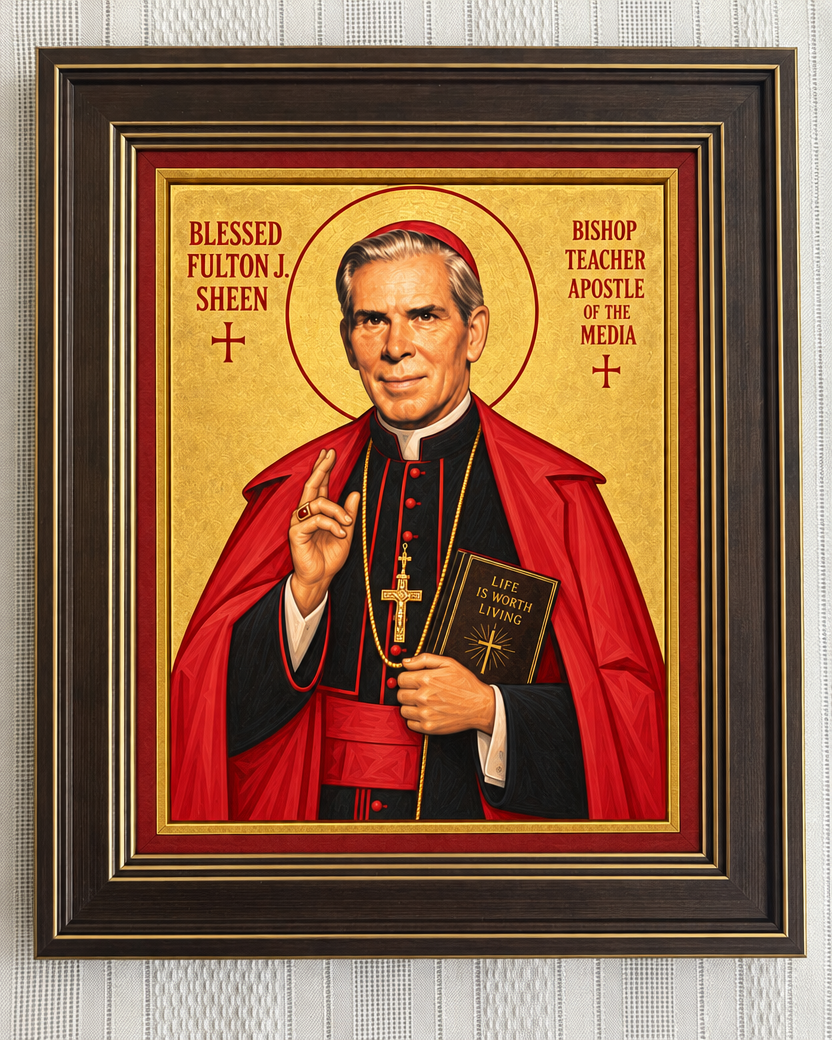 FultonJ sheen Framed Icon