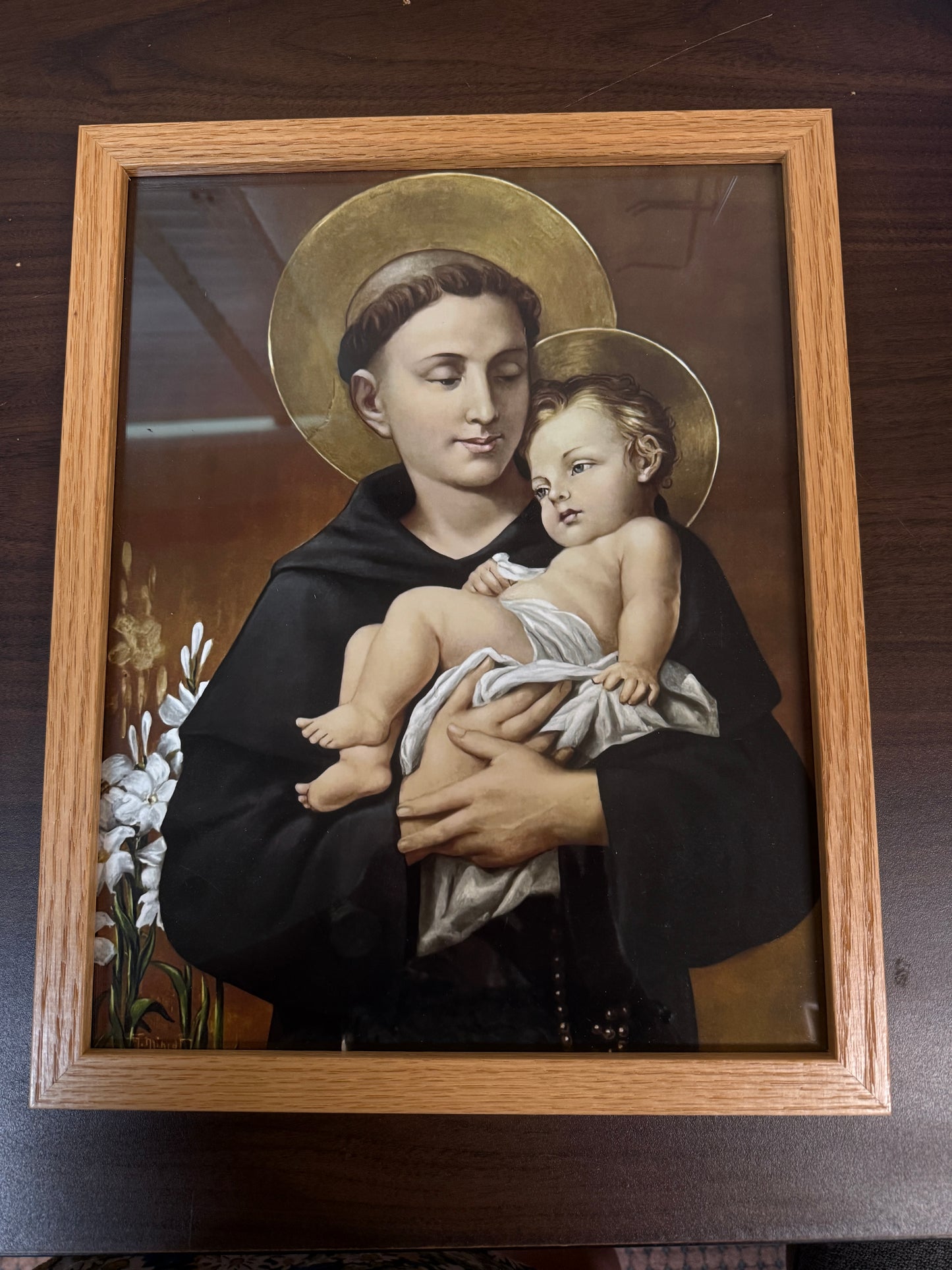 Saint Anthony 15" x 12" Framed Image, New #Gftshp-223
