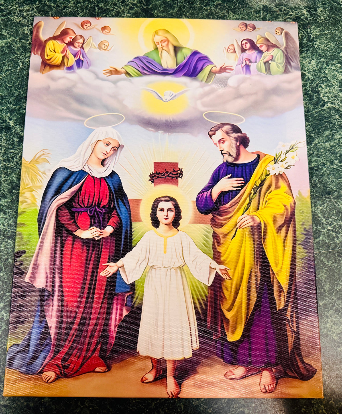 "The Love of God- Holy Family" , 16" x `12" Canvas, New #Gftshp-269