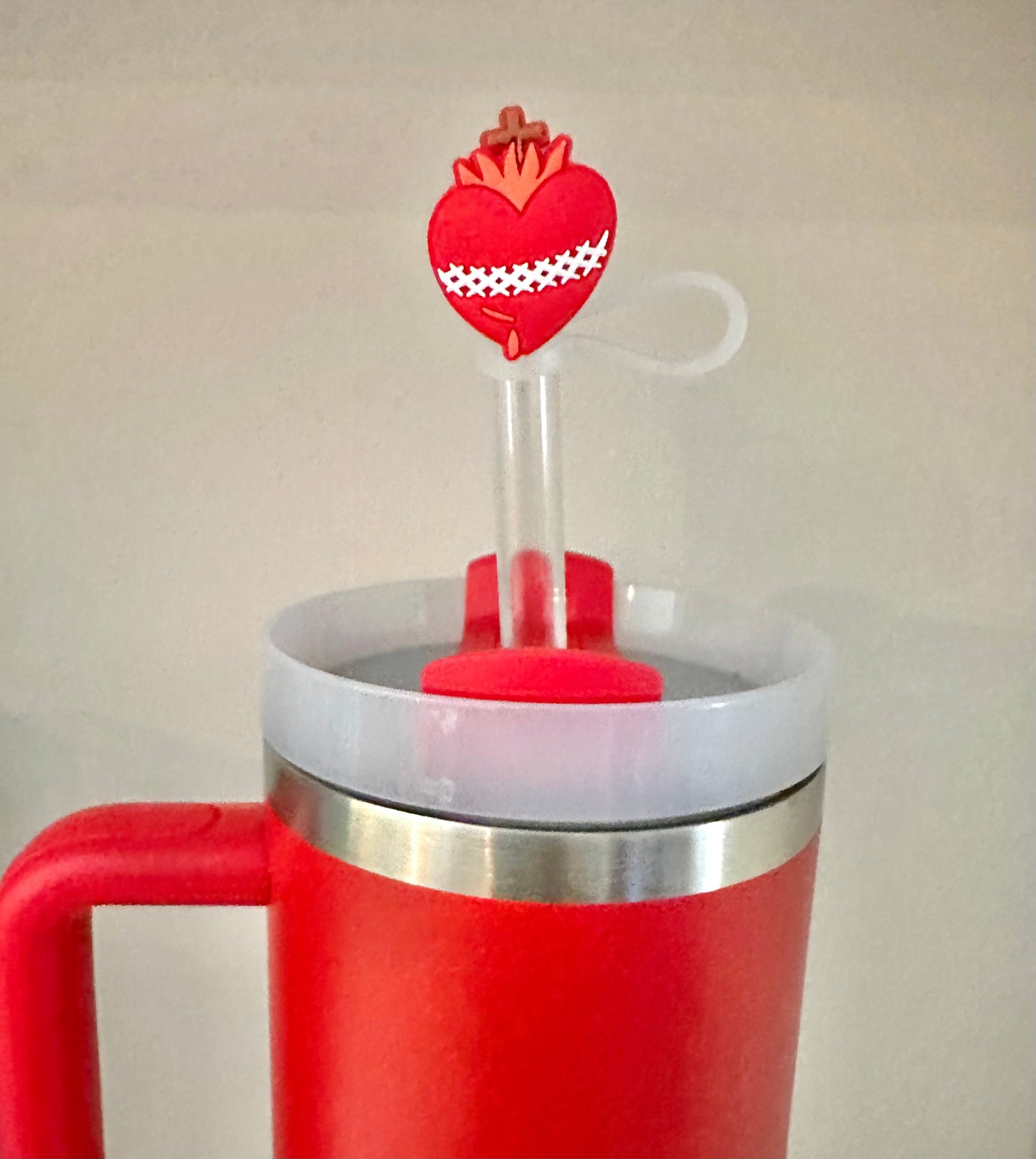 Catholic Straw Toppers: Holy Hearts (a 2 pack!)