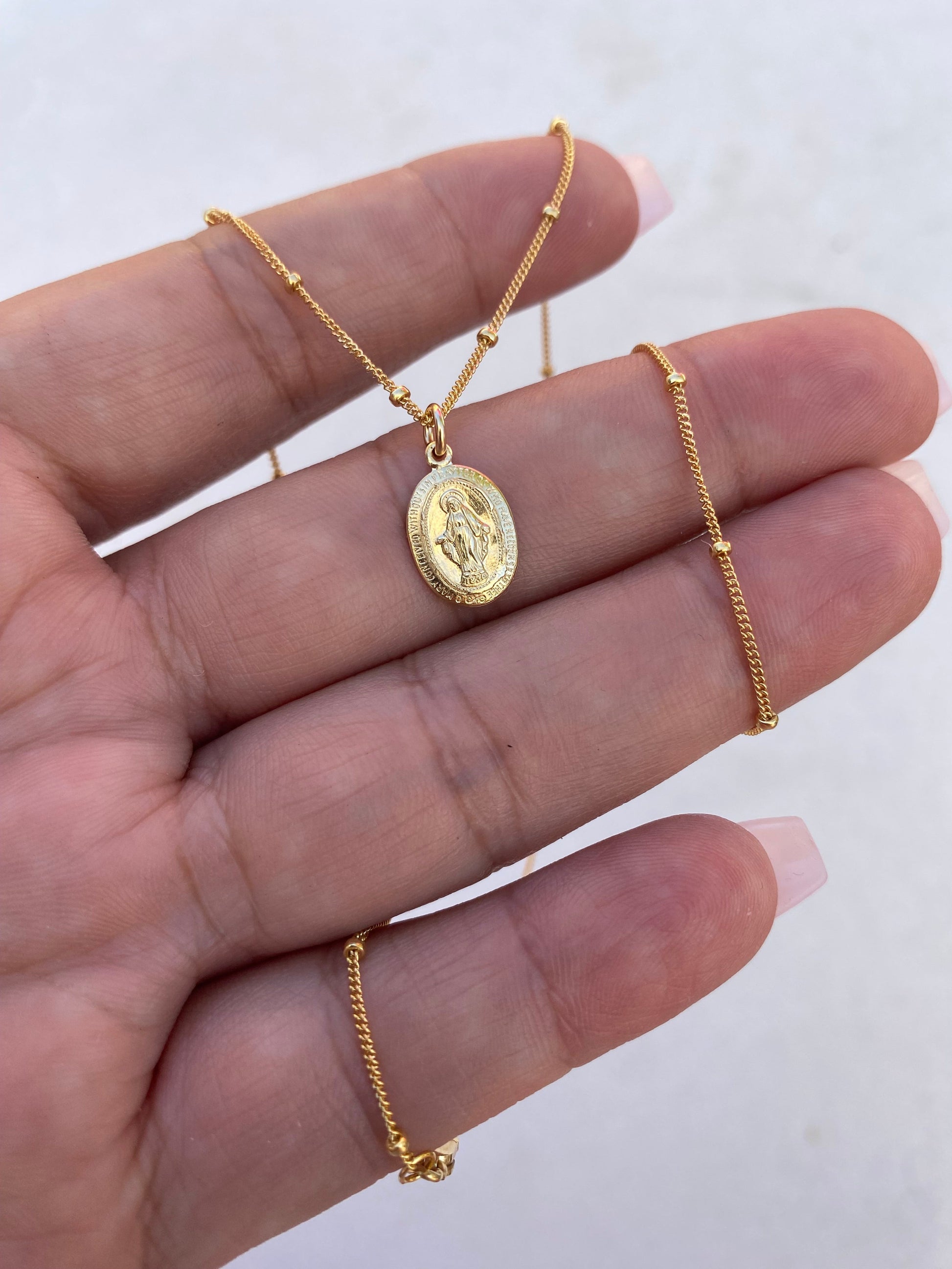 Dainty Miraculous Medal Necklace - Journeys of Faith