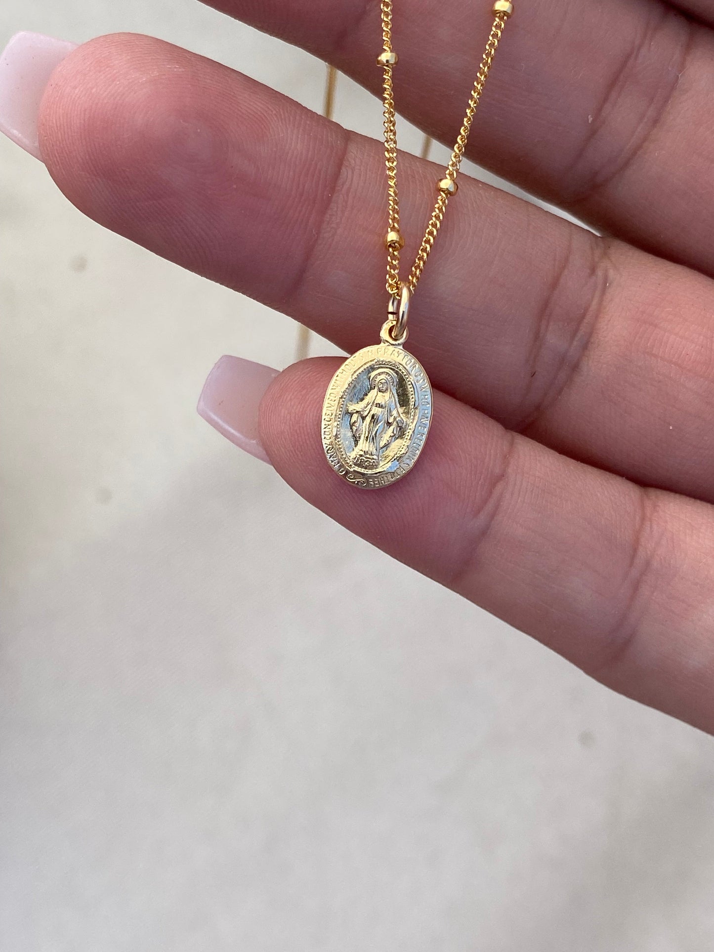 Dainty Miraculous Medal Necklace - Journeys of Faith