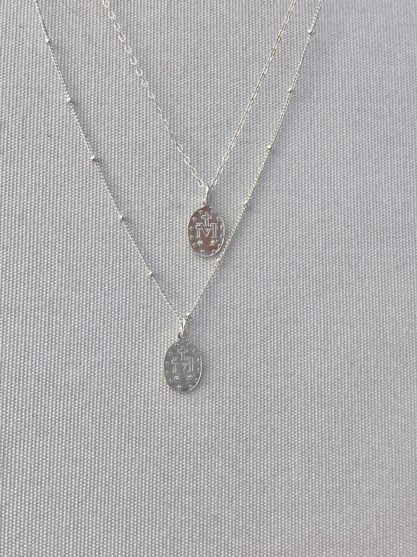 Dainty Miraculous Medal Necklace in Silver - Journeys of Faith