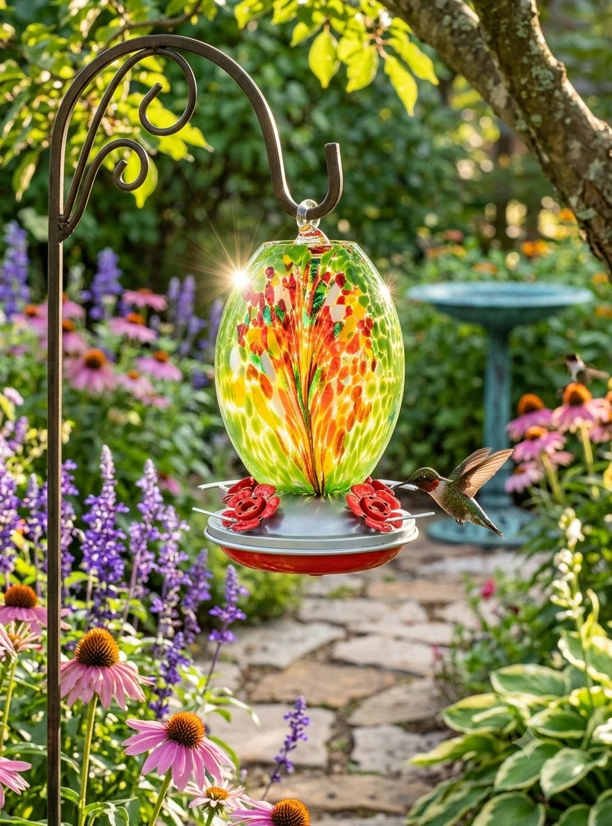 Meadow_Confetti_Olive_Glass_Hummingbird_Feeder