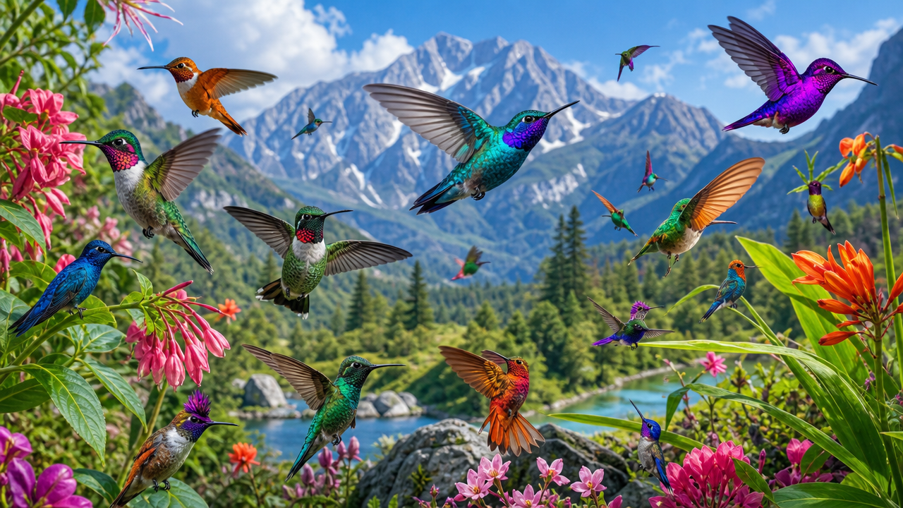 Hummingbird Artwork 11 by 17 Images