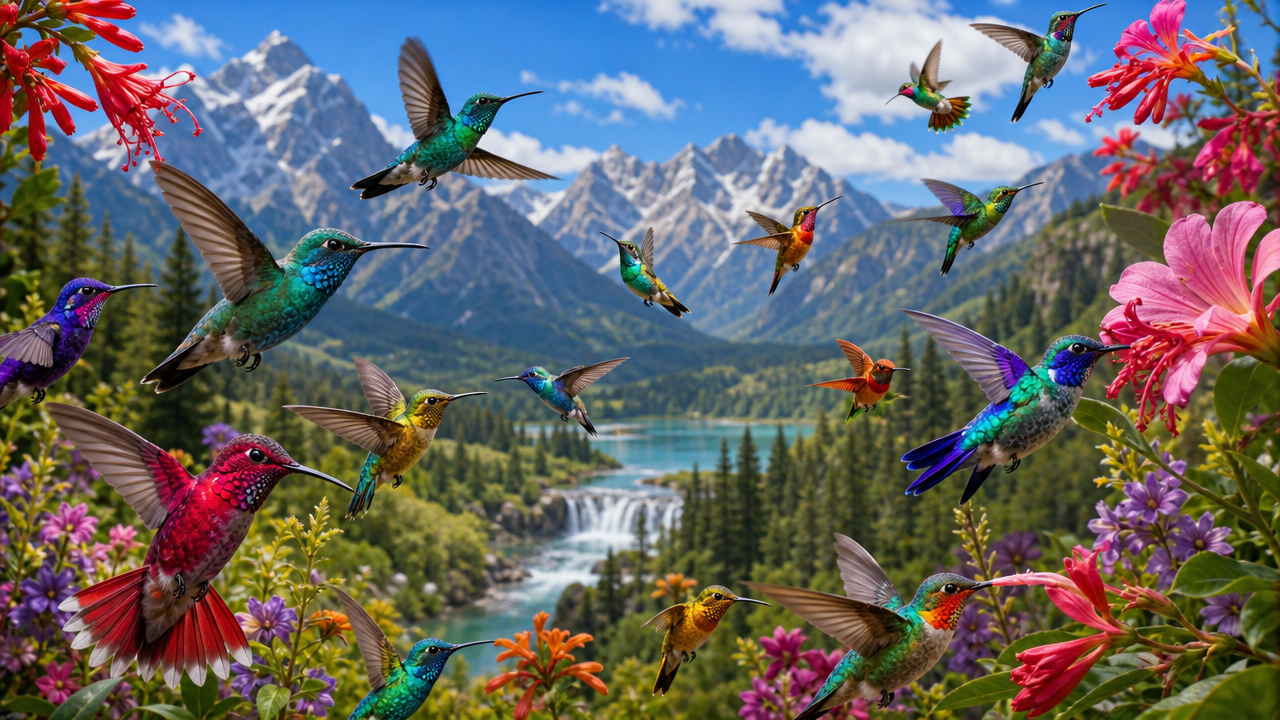 Hummingbird Artwork 11 by 17 Images