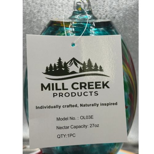 Hand Blown Glass Humming Bird Feeder OL03E