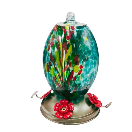 Hand Blown Glass Humming Bird Feeder OL03E