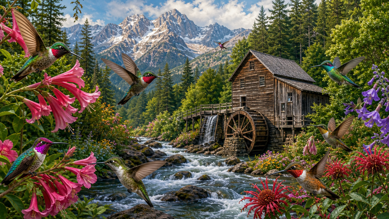Hummingbird Artwork 11 by 17 Images
