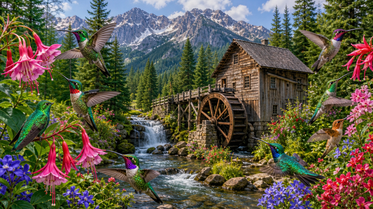Hummingbird Artwork 11 by 17 Images