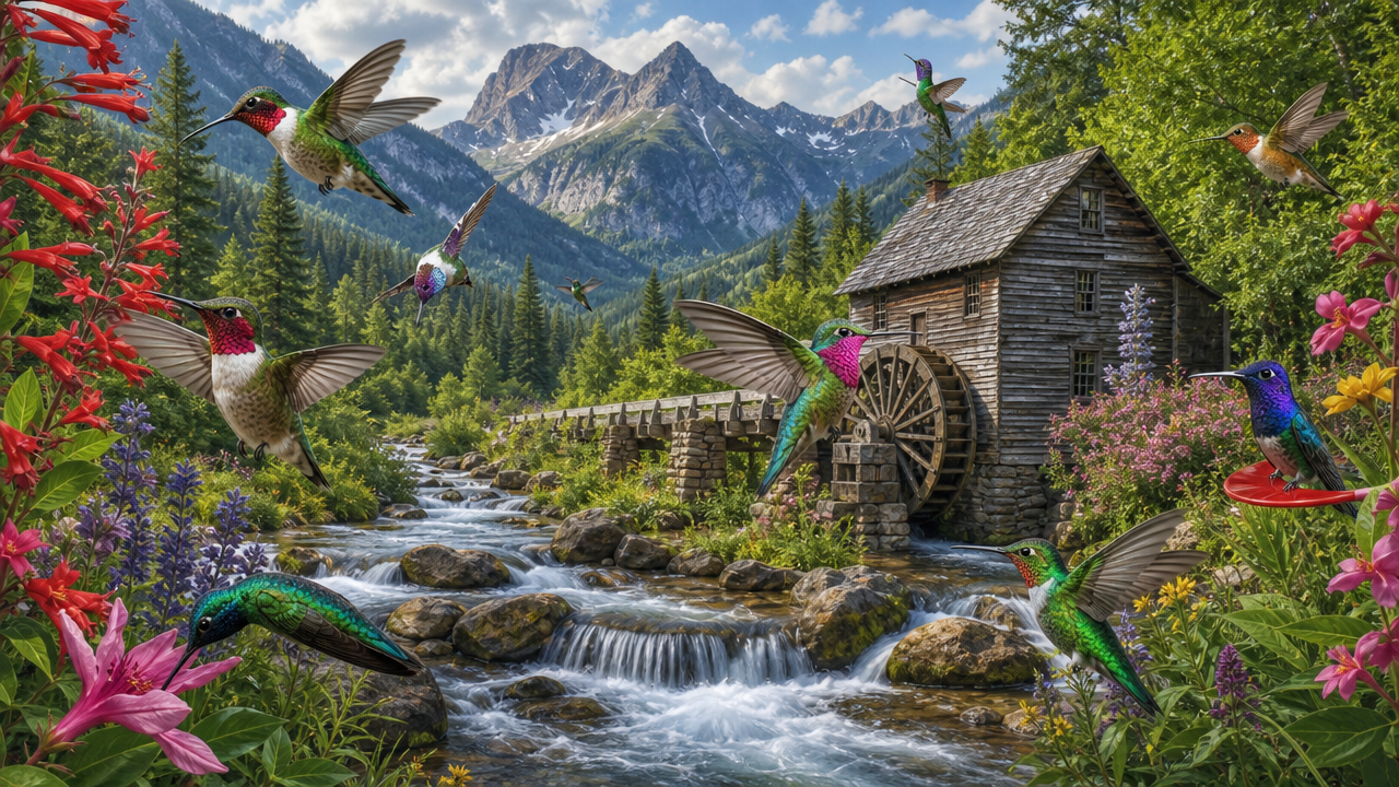 Hummingbird Artwork 11 by 17 Images