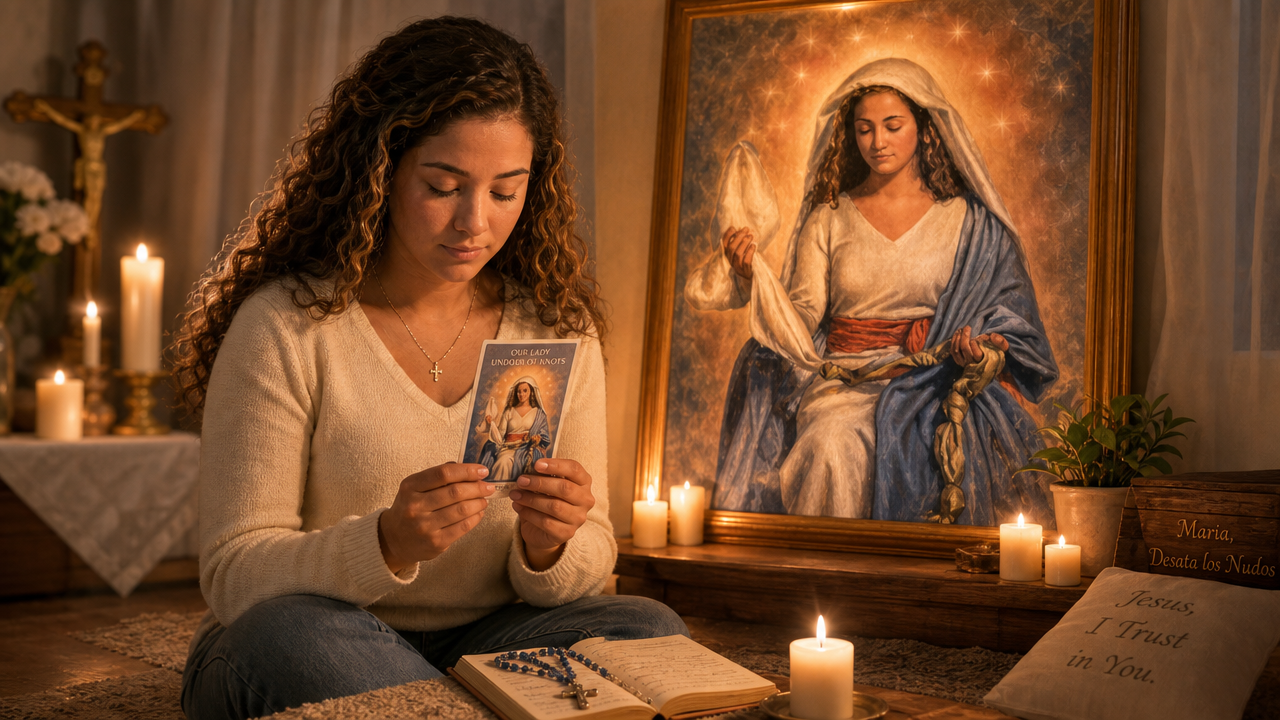 Our Lady Undoer of Knots Prayer Card