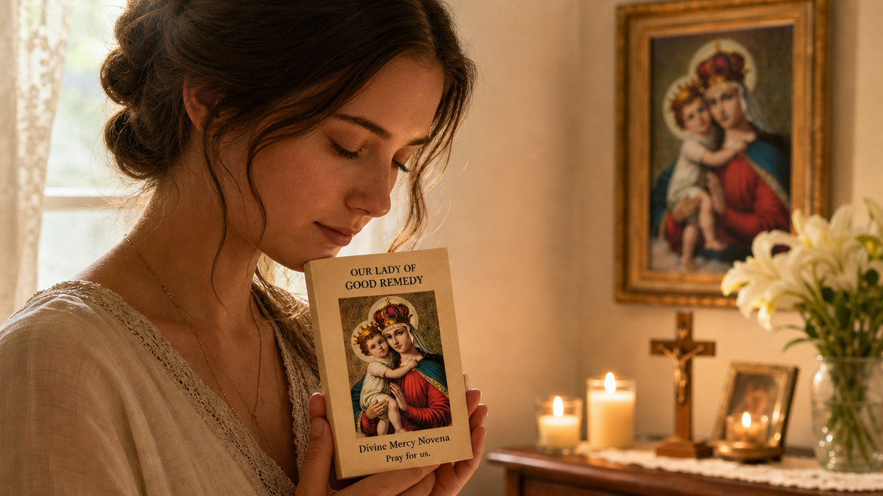 Our Lady of Good Remedy Prayer Card