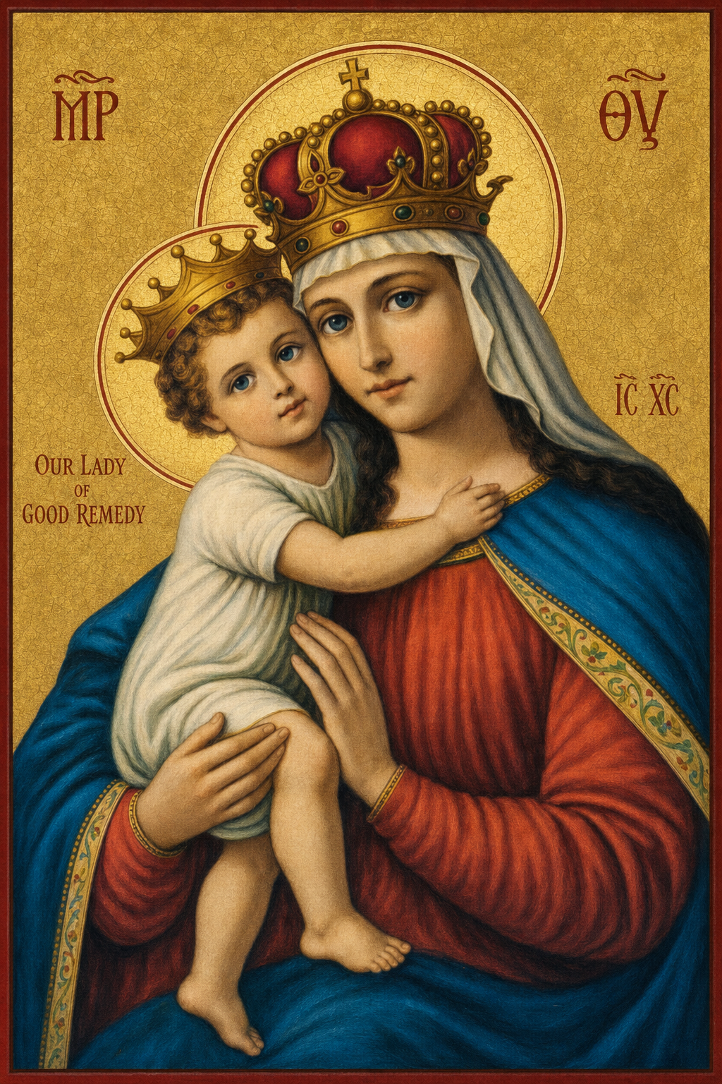 Our Lady of Good Remedy
&nbsp;Icon 8 by 10 Print Framed