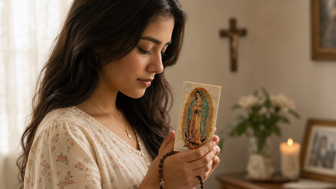 Our Lady of Guadalupe Words to Juan Diego Prayer Card
