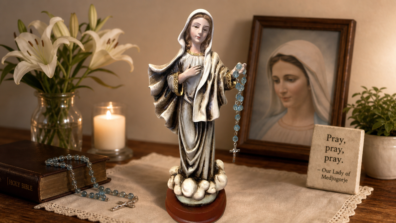 Our Lady of Medjugorje 8.5" Statue from Colombia