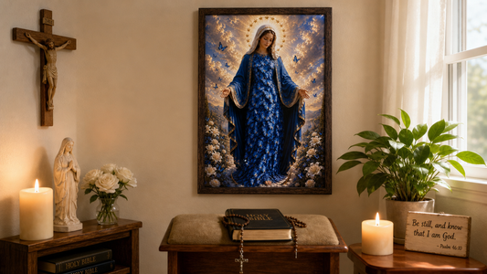 Our Lady of the Butterflies wall display large room