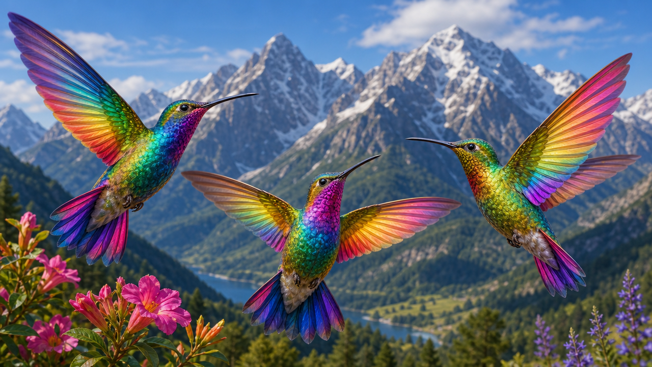 Hummingbird Artwork 11 by 17 Images