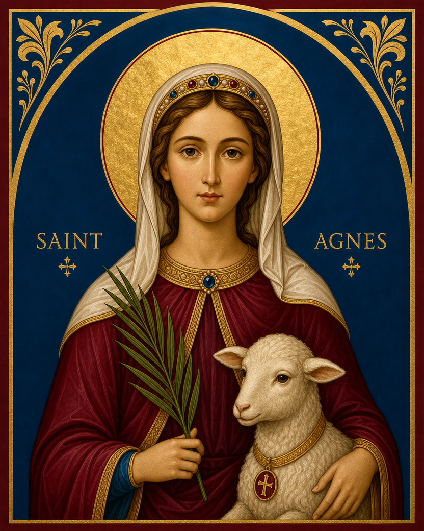 Saint Agnes Icon 8 by 10 Print