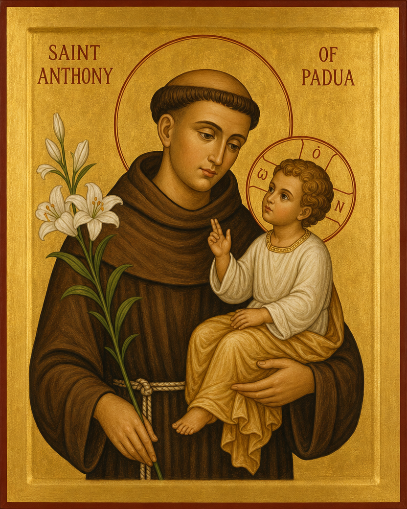 Saint Anthony of Paduai Icon 8 by 10 Digital Download