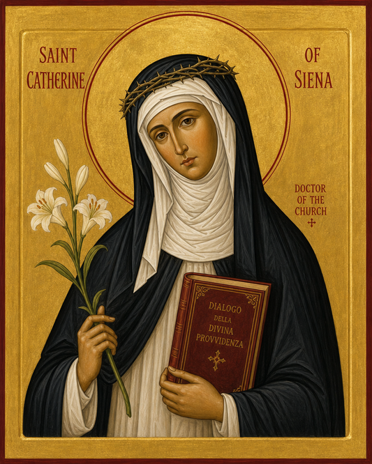 Saint Catherine of Siena Icon 8 by 10 Print