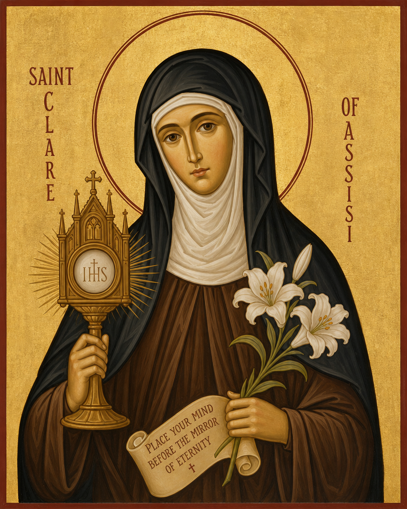 Saint Clare of Assisi Icon 8 by 10 Print