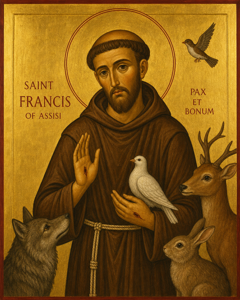 Saint Francis of Assisi Icon 8 by 10 Digital Download