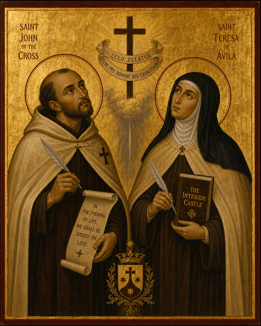 Saints John of the Cross and Teresa of Avail Icon 8 by 10 Digital Download